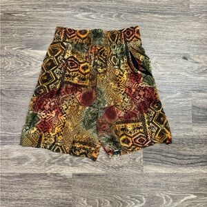 Vintage DB Sport Tribal Print High Waist Shorts Large USA